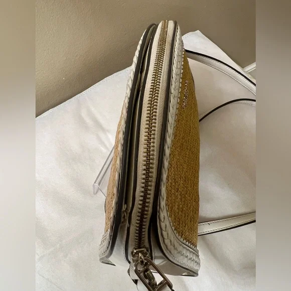 Kate Spade Woven / leather Crossbody GUC - Picture 6 of 13